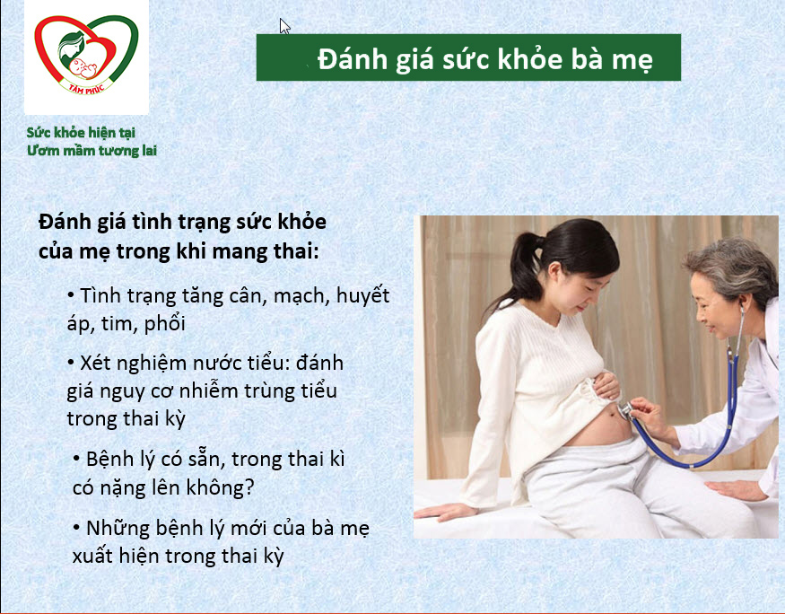 KHÁM THAI GIAI ĐOẠN 22-24 TUẦN - đánh giá sức khoẻ bà mẹ